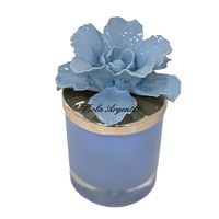 Porta candela anemone azzurro polvere