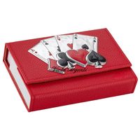 Custodia in Ecopelle per Carte da Gioco – Astuccio 2 mazzi rosso