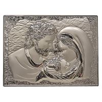 Quadro Sacra Famiglia in argento