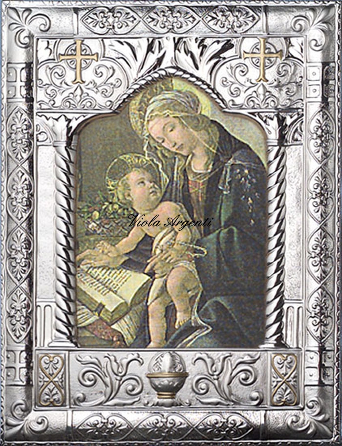Icona la Vergine col Figlio Bizantina di . Argento online