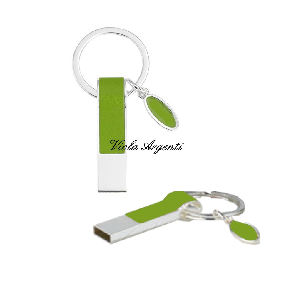 Portachiavi usb verde di . Argento online