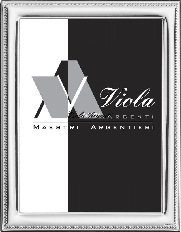 Cornice fascia stretta pallini di . Argento online