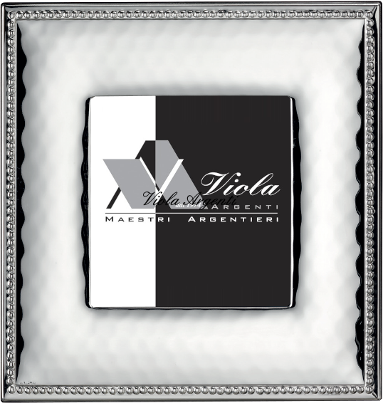 Cornice quadrata fascia larga bordino di . Argento online