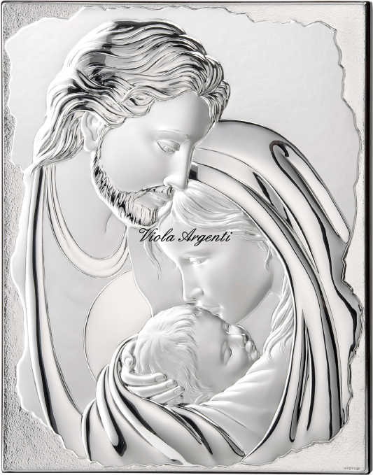 Quadro sacra famiglia di . Argento online