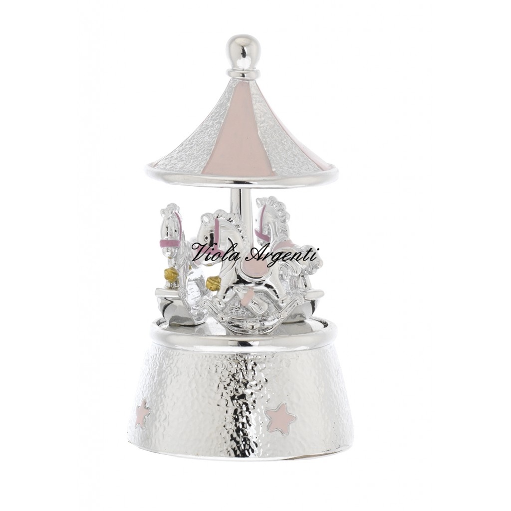 Giostra stelle rosa cavalli di . Argento online
