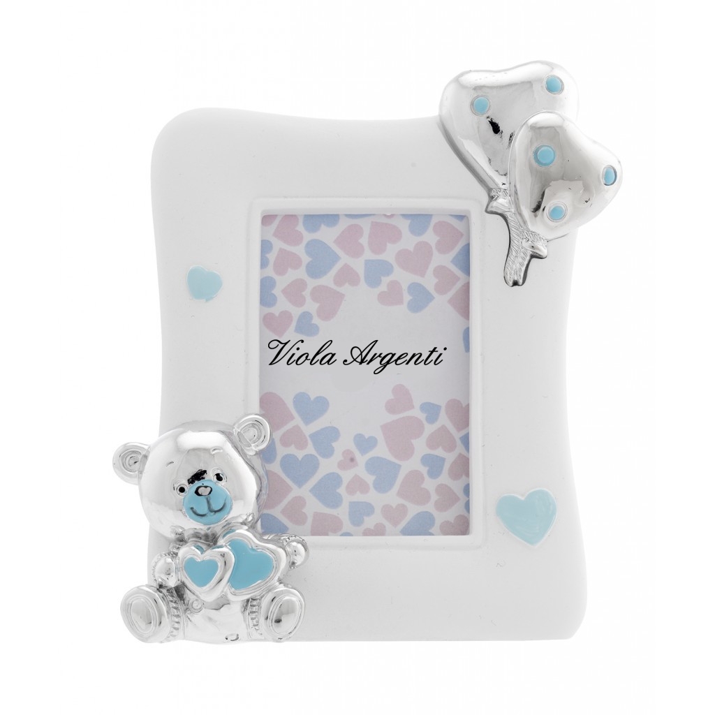Cornice azzurra orsetto di . Argento online