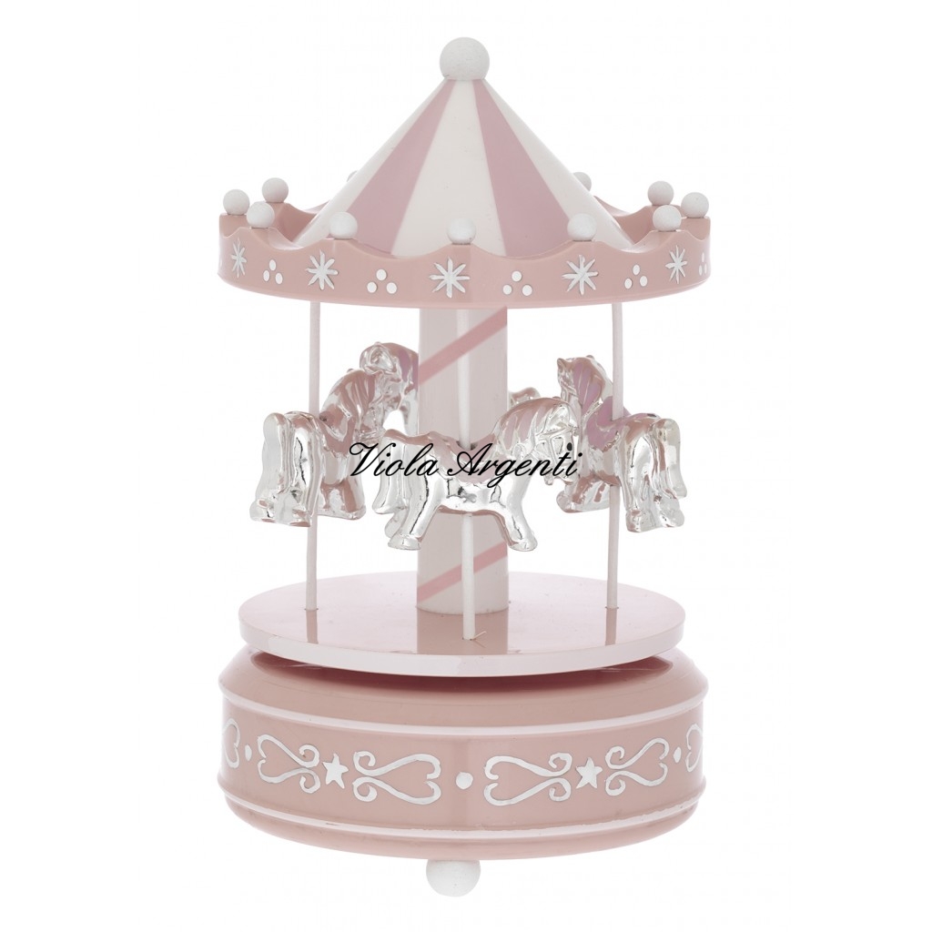 Giostra acrilico rosa cavalli di . Argento online