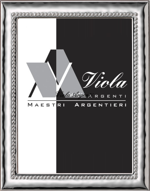 Cornice argento 999 mossa con pallini di . Argento online