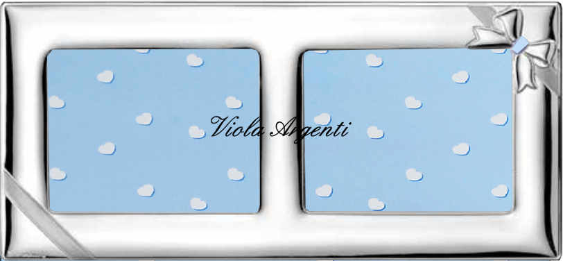 Cornice doppia azzurra in argento di . Argento online
