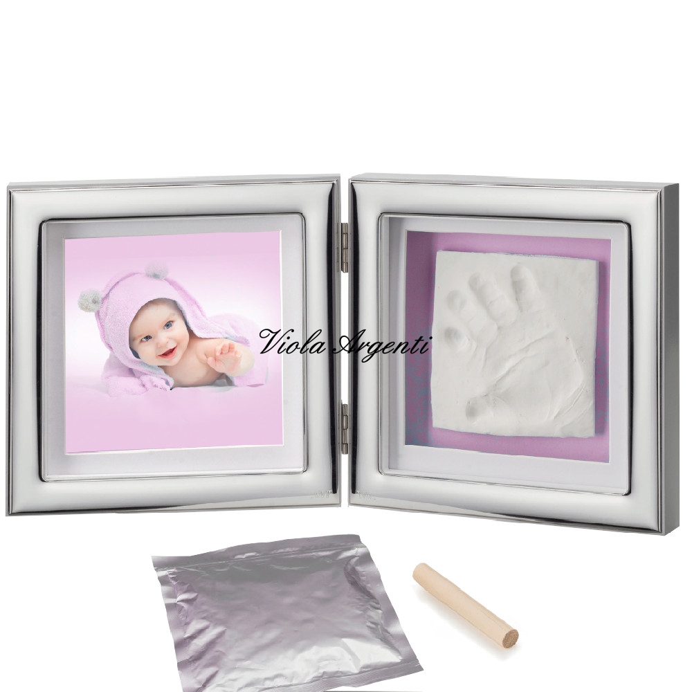 Cornice con kit impronta di . Argento online