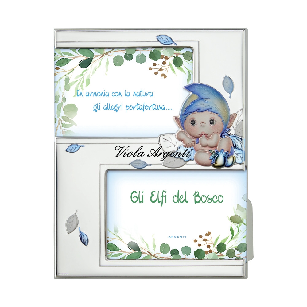 Cornice folletto azzurra di . Argento online