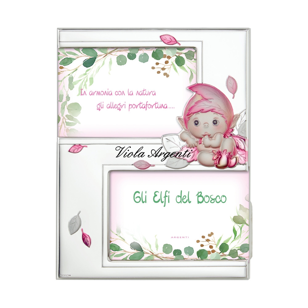 Cornice folletto rosa di . Argento online