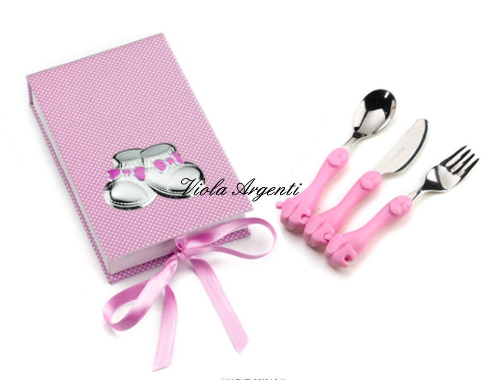 Set pappa scarpette fiocco smalto di . Argento online