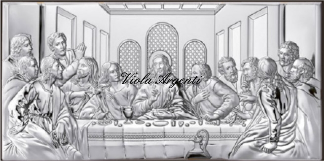 Pannello ultima cena di . Argento online