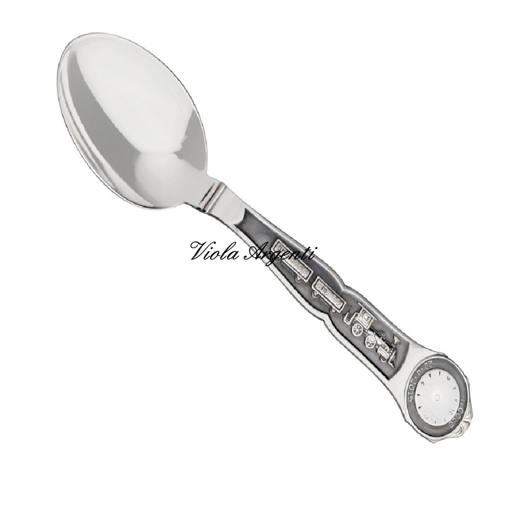 Cucchiaio argento nascita personalizzato di . Argento online