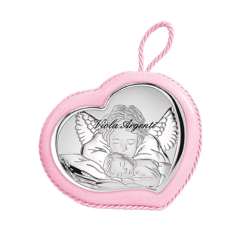 Medaglione rosa angelo custode di . Argento online
