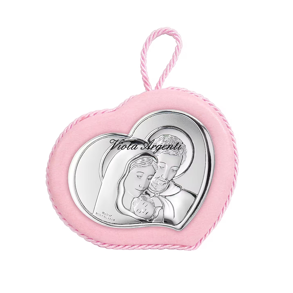 Medaglione rosa Sacra Famiglia di . Argento online