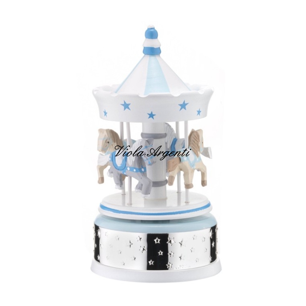Giostra carillon celeste con cavalli di . Argento online