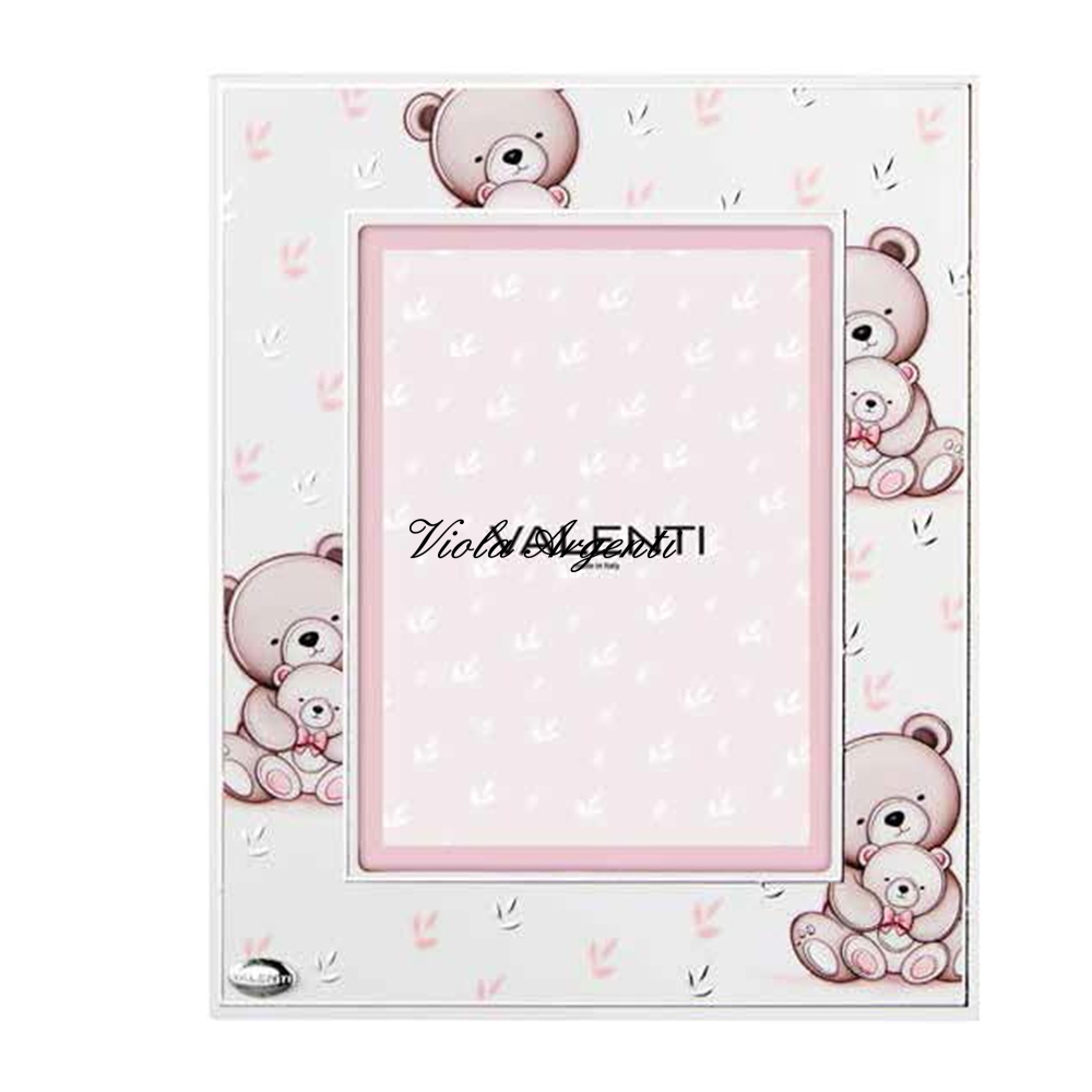Valenti Cornice Rosa con Orsacchiotti di Valenti. Argento online