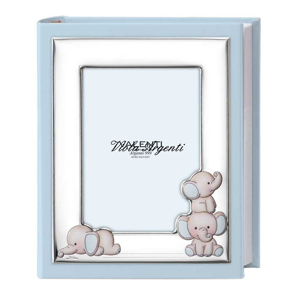 Album Portafoto per Bimbo con elefantini in Miro Silver 999 di Valenti. Argento online