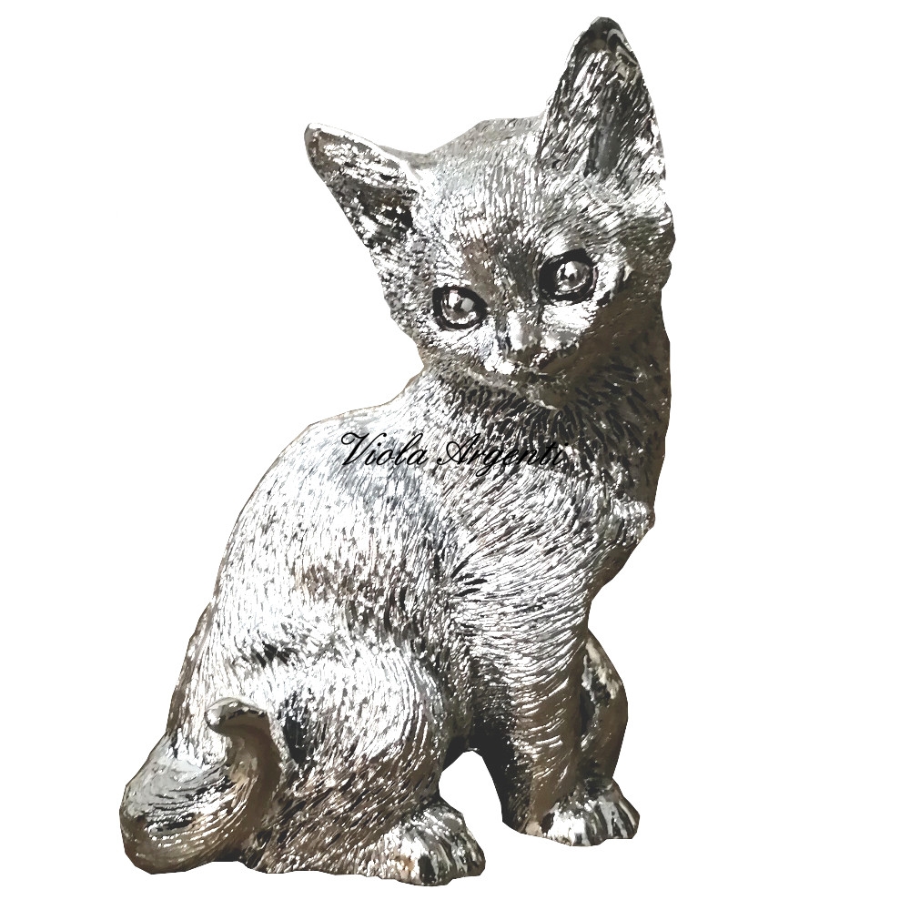 Gatto seduto di . Argento online