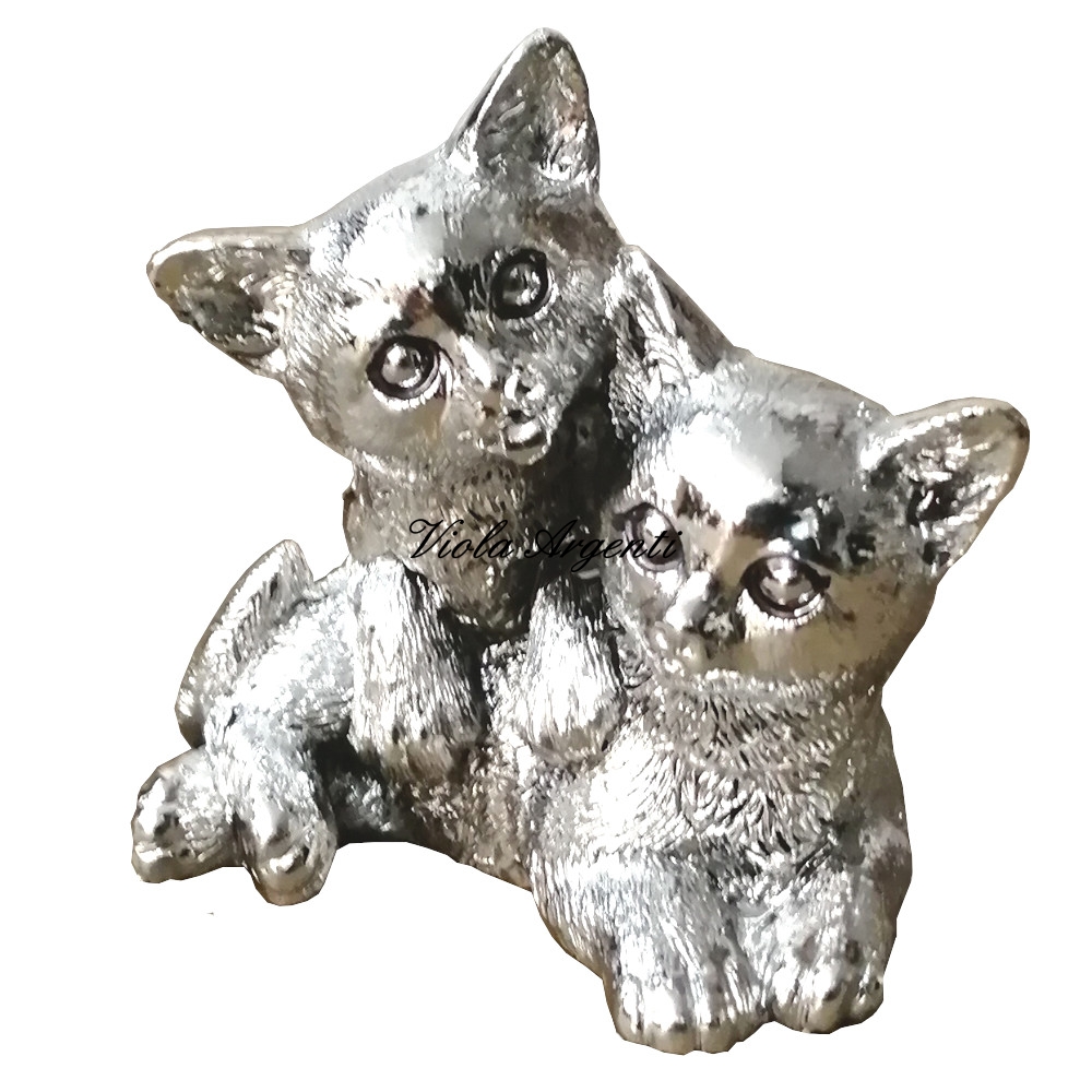 Coppia gattini di . Argento online