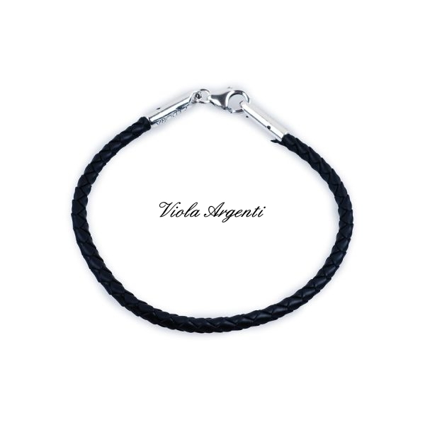 Base caucciu  intrecciato nero di Tedora. Argento online