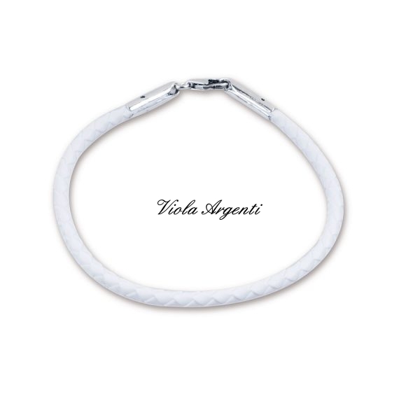 Base caucciu  intrecciato bianco di Tedora. Argento online