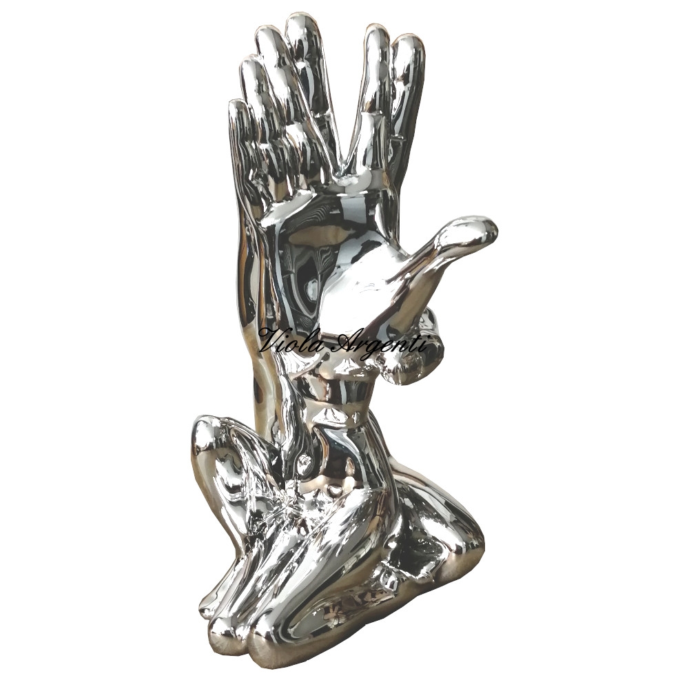 Statua mani di . Argento online
