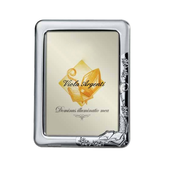 Cornice cresima stondata di . Argento online