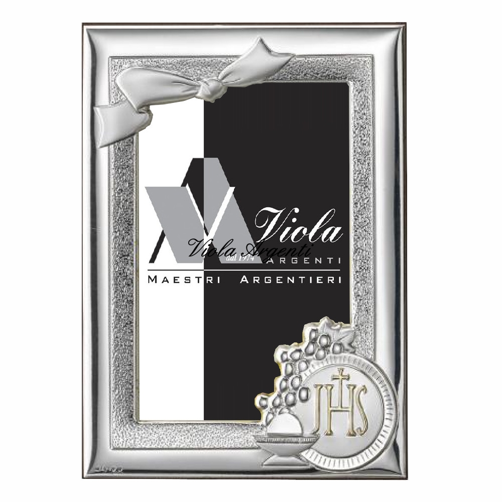 Cornice comunione fiocco di . Argento online