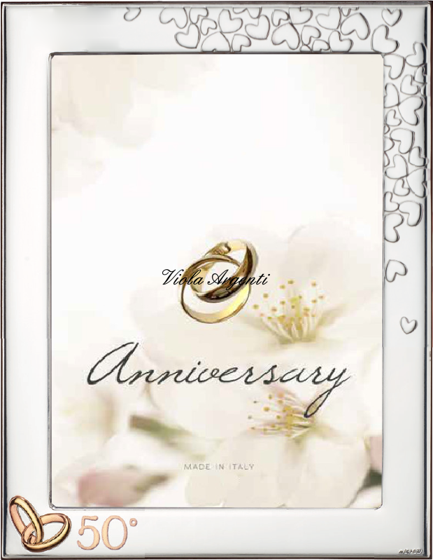 Cornice 50° con cuori di . Argento online