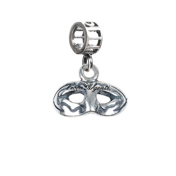 Charm pendente maschera colombina di Tedora. Argento online