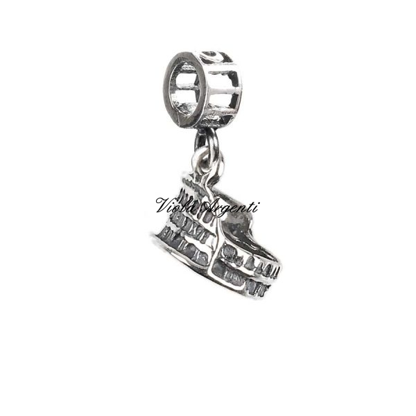 Charm pendente colosseo di Tedora. Argento online