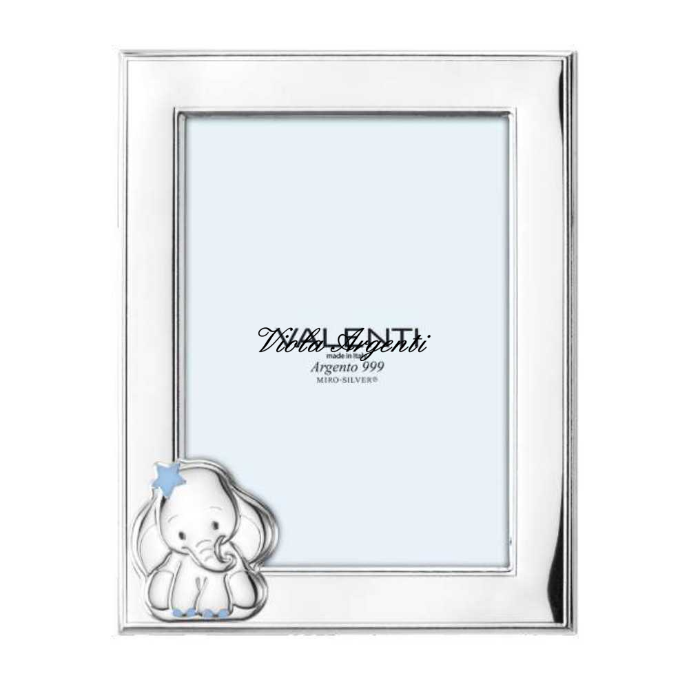 Cornice Portafoto in Miro Silver 999 con Elefantino di Valenti. Argento online