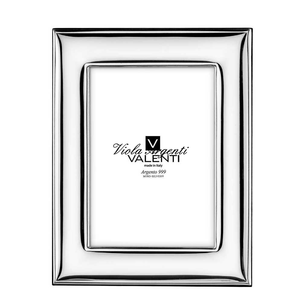 Cornice portafoto in Miro Silver 999 di Valenti. Argento online
