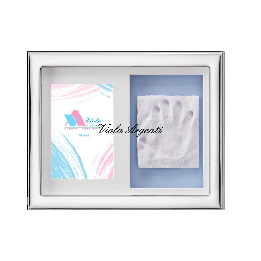 Cornice kit impronta azzurro di . Argento online