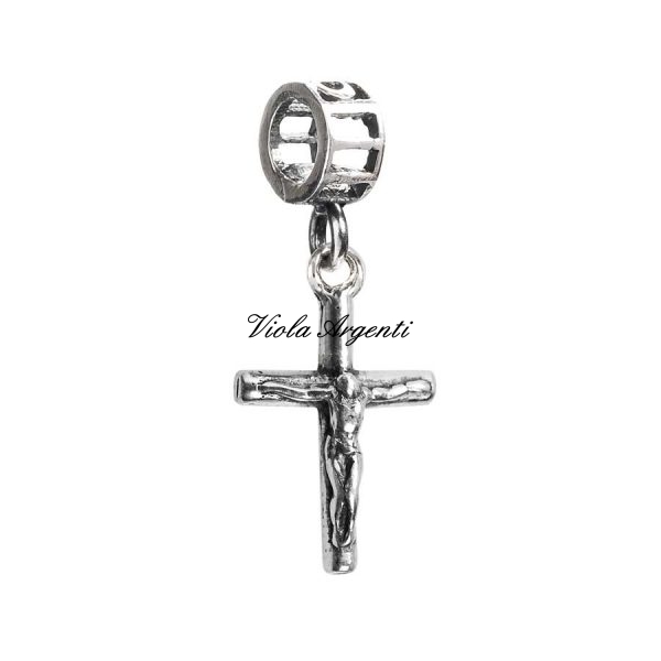 Charm pendente crocifisso di Tedora. Argento online