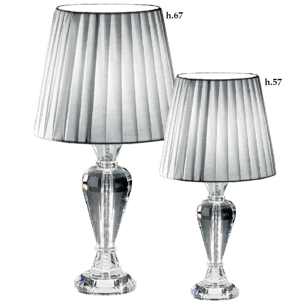 Lampada fusto tondo cono di . Argento online