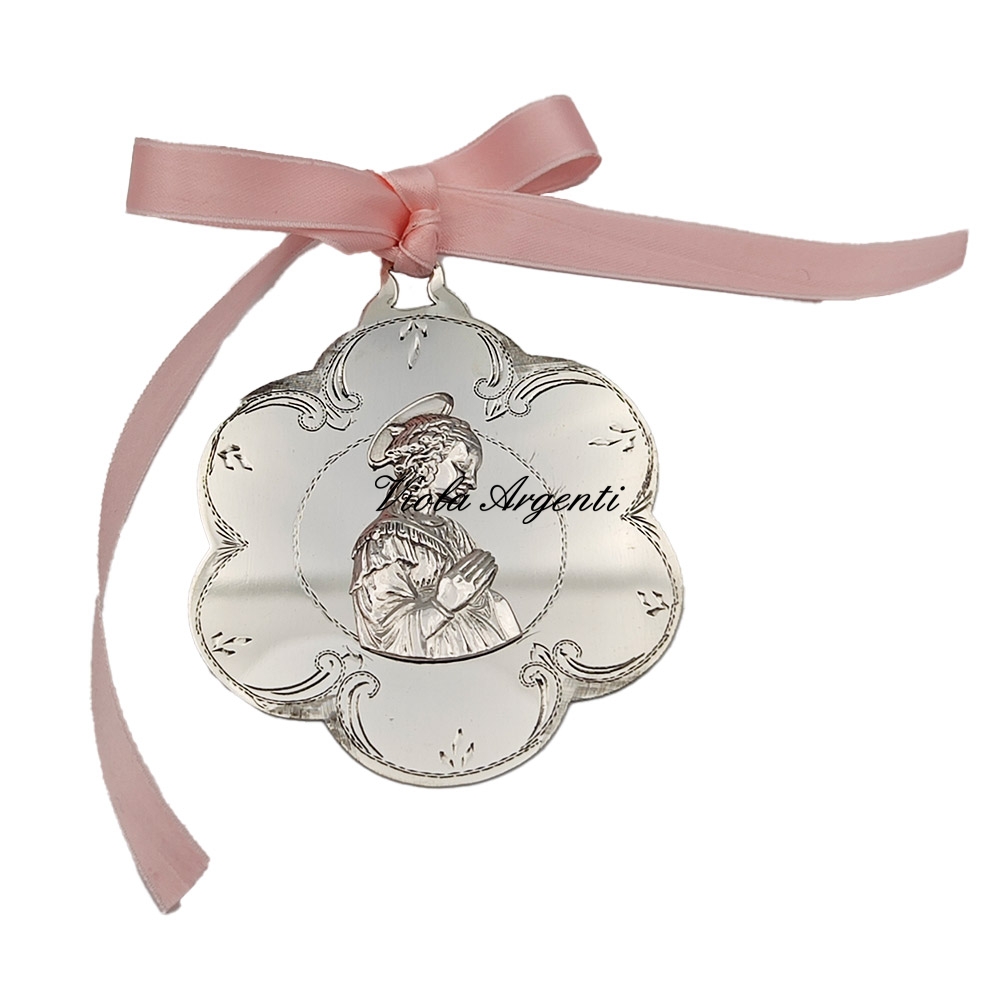 Capoculla fiore con Madonna di . Argento online