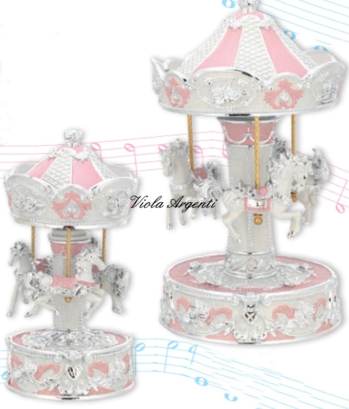 Giostra cavalli rosa di . Argento online