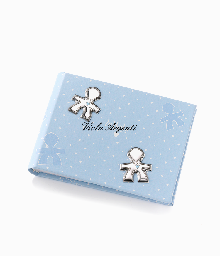 Album piccolo azzurro con sagome bimbo di . Argento online