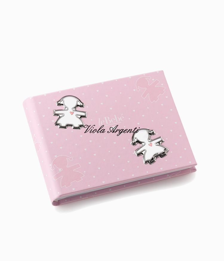 Album piccolo rosa con sagome bimba di . Argento online