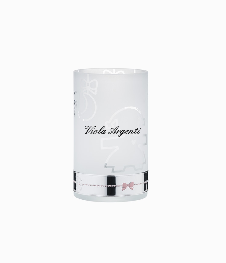 Lampada rosa fiocco di . Argento online