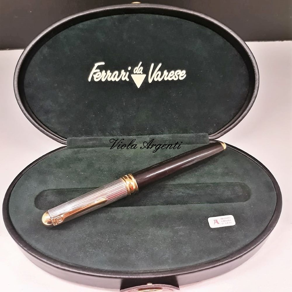Roller penna corno bovino di Ferrari da Varese. Argento online