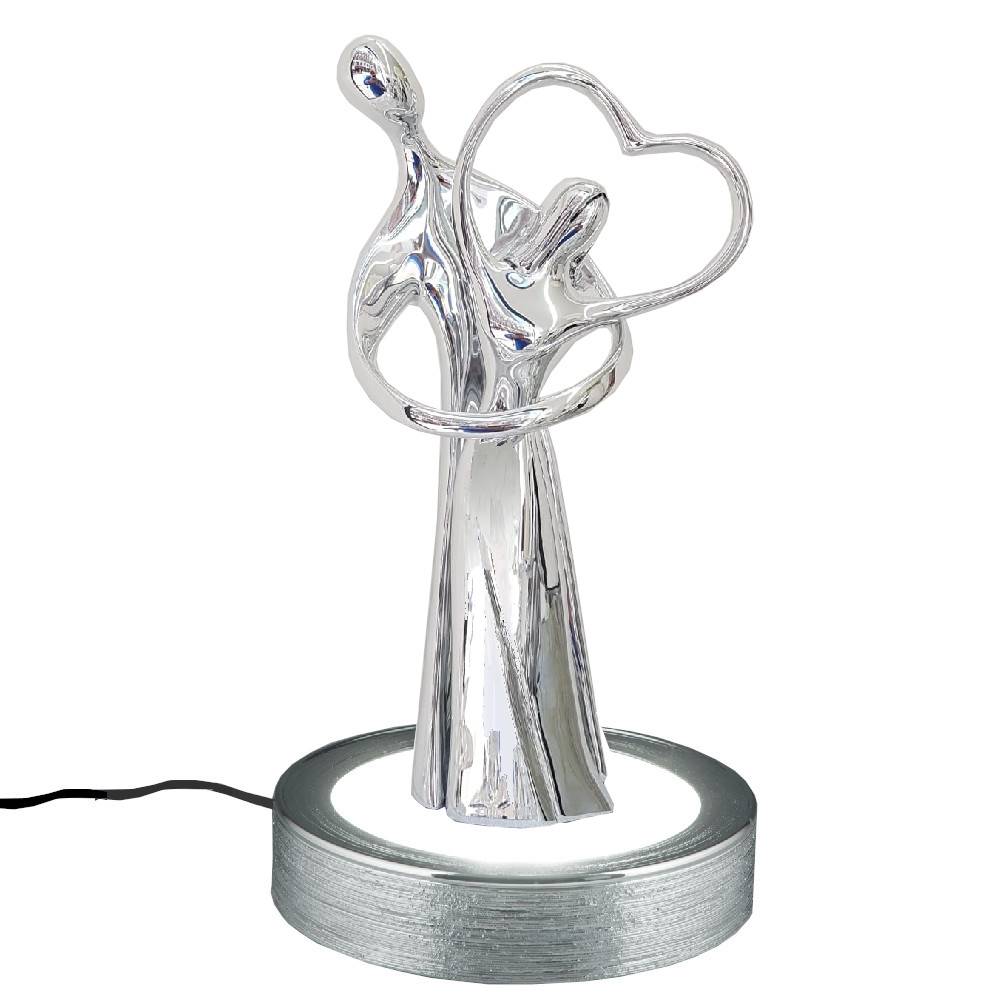 Lampada coppia sposi con cuore di . Argento online