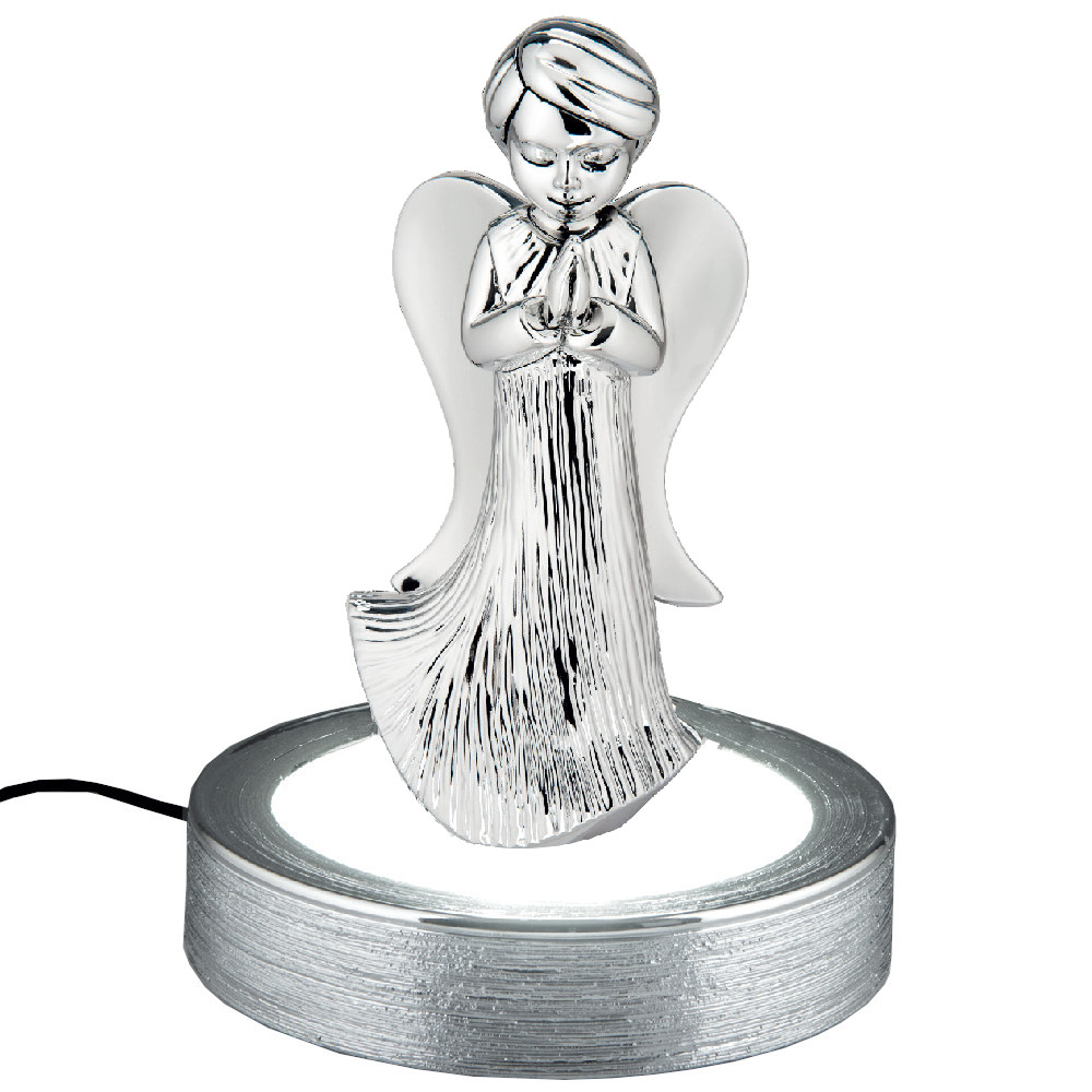 Lampada angelo mani giunte di . Argento online