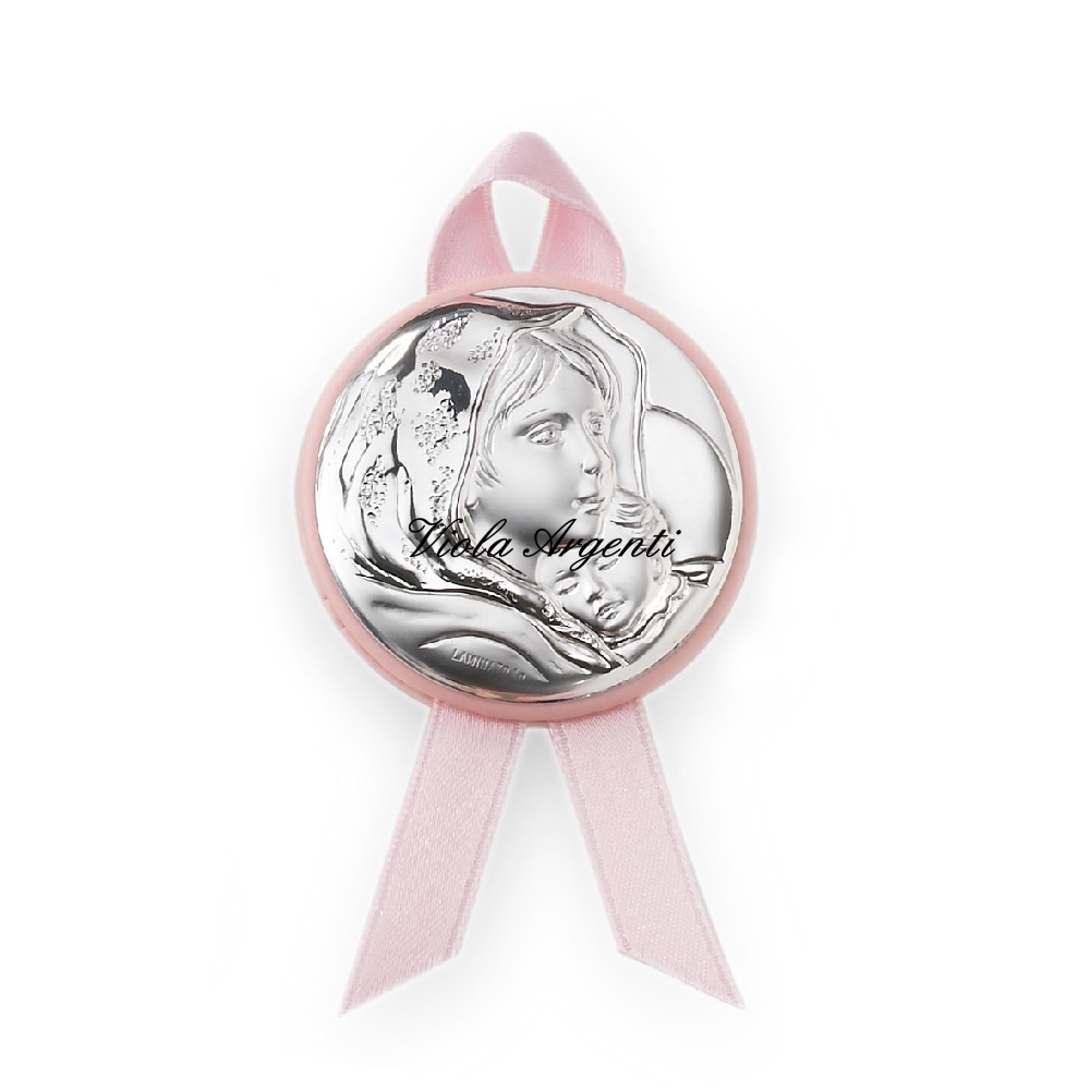 Capoculla rosa madonna con bimbo di . Argento online