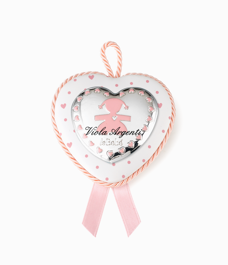 Medaglione culla a cuore rosa di . Argento online
