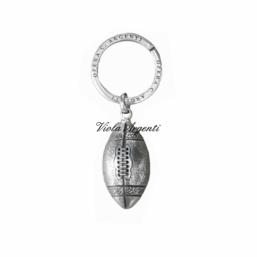 Portachiavi rugby di . Argento online